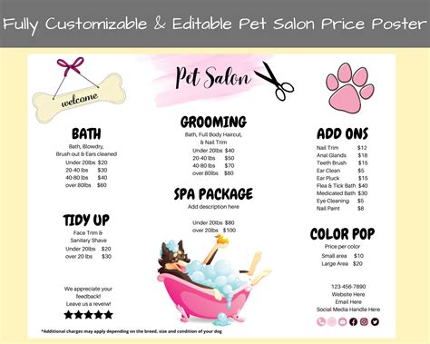 Dogtopia grooming prices  View all pricing